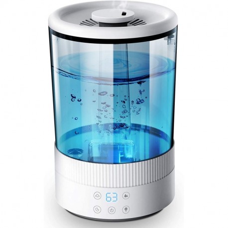 Zelaax Humidifiers 4.5L Cool Mist Humidifier, Humidity Setting with Adjustable Mist, Quiet Ultrasonic Humidifier with Timer Automatic Shut-Off and Night Light, 360°Nozzle for bedroom, baby room, home, office