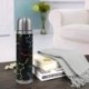 LAMXTX Chemistry Periodic Table Double Wall Water Bottle Vacuum Insulated Thermos Flask Genuine Leather Wrapped 17 Oz
