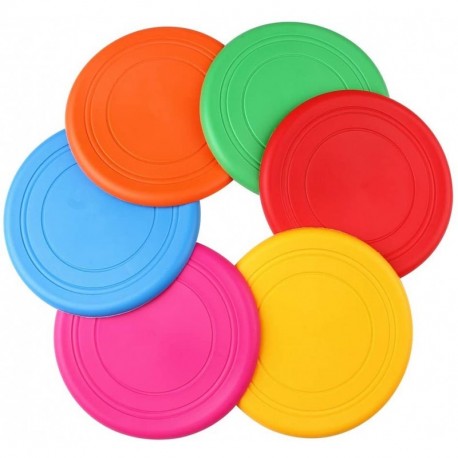 Keecao Children's Frisbee, Outdoor Lawn Toys.6 Colors 7 inches in Diameter Soft Silica Gel Frisbee, Kindergarten Teaching, Environmental Protection, Durable.