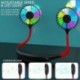 Xudaii Personal Neck Fan - Hands Free Cooling Fan with Strong Airflow Dual Wind Head, USB Rechargeable Mini Portable Fans with LED Light for Travel Office Home Sports