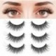 Auxtarz 3 Pairs False Eyelashes Synthetic Fiber Material| 3D Mink Lashes| Cat Eyes Look| Reusable| 100% Handmade & Cruelty-Free|