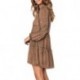 LiuZhuQin Womens Leopard Tunic Dress Lantern Sleeve V Neck Casual Loose Flowy Swing Shift Dresses S-XL