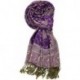 Grumat Soft Silky Reversible Paisley Pashmina Shawl Wrap Scarf with fringed edges