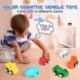 Celket Baby Toy Car for 2 Year Old, 6 Pack Car Toy Vehicle for Baby Boy Girl, Color Learning | Role-Play Fun Push and Go Car Toy Gift for 18M+, Educational Baby Toy Free-Wheel Cognitive Vehicle
