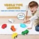 Celket Baby Toy Car for 2 Year Old, 6 Pack Car Toy Vehicle for Baby Boy Girl, Color Learning | Role-Play Fun Push and Go Car Toy Gift for 18M+, Educational Baby Toy Free-Wheel Cognitive Vehicle