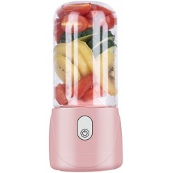 POPREEL Waterproof Electric Juicer Summer Portable Household Small Juice Machine Large Capacity Juice Cup Low Speed Juicer for High Nutrient Fruit and Veggies Juice (Pink)