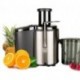 RASETSU Electric Juice Extractor, Easy Clean Juicer Machines with Wide Mouth, 800W Stainless Steel Centrifugal Juicer with Juice Container, Blender for Fruit Vegetable, Anti-drip, Black