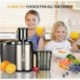 RASETSU Electric Juice Extractor, Easy Clean Juicer Machines with Wide Mouth, 800W Stainless Steel Centrifugal Juicer with Juice Container, Blender for Fruit Vegetable, Anti-drip, Black