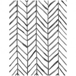 MANSHI 17.71 in X 19.66ft Modern Stripe Peel and Stick Wallpaper Removable Self-Adhesive Herringbone Black White Wallpaper Decorative Wall Covering Vinyl Wallpaper
