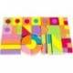 Tobyson Play Non-toxic Foam Blocks, Building Block and Stacking Block, Amazing As Bath Toys, 60 Count with Carry Tote
