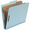 CPPZDP Classification Folder- 100% Recycled, 2 Dividers, 2" Embedded, Letter, Light Blue, 10 per Box