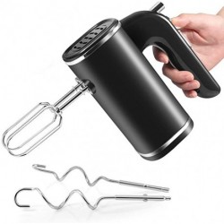 ZTBBRA Upgraded Electric Mixer, 5-Speed Plus Turbo Handheld Mixer Blender Egg Whisk with Egg Sticks & Dough Sticks for Kitchen & Home (Black)