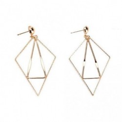 LPRECO Geometric Triangle Earring Metal Simple Drop Dangle Earrings Gold Bohemian Dangling Costume Earring For Women Girls Prom Birthday Party Gift Fashion Jewelry (gold)