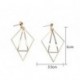 LPRECO Geometric Triangle Earring Metal Simple Drop Dangle Earrings Gold Bohemian Dangling Costume Earring For Women Girls Prom Birthday Party Gift Fashion Jewelry (gold)