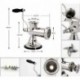 ZTBBRA Manual Meat Grinder Stainless Steel Hand Meat Sausage Stuffer Manual Meat Grinding Machin Sausage Filler Filling Machine for Pork, Beef Fish Chicken Pepper Mushrooms ect