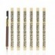 Tuvaaz 6 Pcs Eyebrow Pencil, Leopard Eyebrow Pencil Waterproof and Long Lasting Makeup Eyebrow Pencil, Double-end Design with Brush Makeup Tool Natural Looking Automatic Eyebrow Makeup -Brown