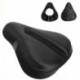 Bueuo Large Soft Bike Seat Cover, Wide Gel Soft Pad Exercise Bike Seat Cushion, Wide Foam bicycle Seat Cushion, Fits Cruiser, Stationary Bikes, Outdoor Indoor Cycling (With Waterproof Bike Saddle Cover)