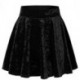 ChelTower CoCo Women's Vintage Velvet Stretchy Mini Flared Skater Skirt