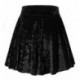 ChelTower CoCo Women's Vintage Velvet Stretchy Mini Flared Skater Skirt