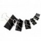 AUBOBUAO Binder Clips Paper Clamps Stationery folder Assorted Sizes 100 Count (Black)