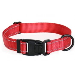 Cacacar Reflective Lockable Nylon Dog Collar Small Medium Large Sizes