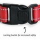 Cacacar Reflective Lockable Nylon Dog Collar Small Medium Large Sizes