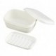 Clebrhs Soap Box -   White Color Rectangle Soap Case