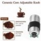 HKESTLD Manual Coffee Grinder,Hand Coffee Bean Grinder with Adjustable Setting,Brushed Stainless Steel Hand Crank Conical Burr Mill for Precision Brewing