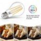 Elhould  A19 LED Light Bulb, LED Filament Bulbs, 6W(Equivalent 60 Watt), Dimmable, 2700K Soft White, E26 Medium Base Led Bulb, Standard Replacement, Pack of 6