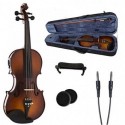 Tecman Ebony Fitted Acoustic/Electric Violin in Antique Varnish (Full Size)