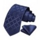 Hamani Plaid Polka Dots Stripe Tie Handkerchief Woven Classic Men's Necktie & Pocket Square Set
