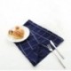 OZRC Kitchen Dish Towels Heavy Duty Absorbent Dish Cloths with Hanging Loop 100% Cotton Tea Bar Towels (16x26, Set of 3, Navy)