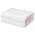 OWZTO Quick-Dry, Luxurious, Soft, 100% Cotton Towels, White - Set of 2 Bath Towels