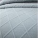 OWNVOUGE Solid Seafoam Blue Green Soothing Pastel Soft Cotton Geometric Diamond Stitch Pattern Lightweight Quilted Bedspread 2 Piece