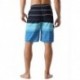 Han Yuan Men's Swim Trunks Colortful Striped Beach Board Shorts with Lining