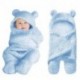 OUPINYINUO Cute Baby Items Newborn Plush Nursery Swaddle Blankets Soft Infant Girls Clothes Light Blue