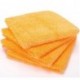 OUMEK Multi Purpose Microfiber Cloth Cleaning Towels: 16" L x 16" W, Yellow, Pack of 12