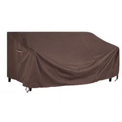 OULEN  Deep Seat Sofa Cover, Patio Sofa Cover, Waterproof Outdoor Furniture Cover, 90 x 38 x 30/19 Inches, Brown 