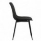 Vurkingx Monte Dining Chair in Black Faux Leather and Black Powder Coat Finish