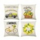 OTRC 4PCS Lemon Throw Pillow Covers,18x18 Inch Farmhouse Lemon Pillow Case,Cotton Linen Lemon Pillowcase for Home Decor,Sofa Couch,Car,Bed
