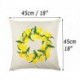 OTRC 4PCS Lemon Throw Pillow Covers,18x18 Inch Farmhouse Lemon Pillow Case,Cotton Linen Lemon Pillowcase for Home Decor,Sofa Couch,Car,Bed