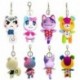 Yozva Plush Keychains Bag Pendant Toys Isabelle K.K. Celeste Judy Stitches Marshal Bob Plush Doll Figure Keychain Christmas Key Rings for Girls Boys Fans Friends 5 Inch (4 pcs)