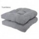 Yuanleexu Chair Pad Seat Cushion, Memory Foam, Non-Skid Backing, Durable Fabric, Superior Comfort and Softness, Reduces Pressure and Contours to Body, Washable, 16 x 16 Inches (Gray, Set of 2)