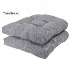 Yuanleexu Chair Pad Seat Cushion, Memory Foam, Non-Skid Backing, Durable Fabric, Superior Comfort and Softness, Reduces Pressure and Contours to Body, Washable, 16 x 16 Inches (Gray, Set of 2)