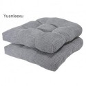 Yuanleexu Chair Pad Seat Cushion, Memory Foam, Non-Skid Backing, Durable Fabric, Superior Comfort and Softness, Reduces Pressure and Contours to Body, Washable, 16 x 16 Inches (Gray, Set of 2)