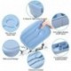 OJKET Bento Box for Kids Lunch Containers with 4 Compartments Kids Bento Lunch Box Microwave/Freezer/Dishwasher Safe (Flatware Included,Light Blue) 