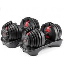 ZTUNNI SelectTech 552 Version 2 | Two Adjustable Medium Dumbbells | Black, Red & Grey