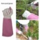OHREY Gardening Gloves, Thornproof Long Gauntlet Gloves, Pigskin Leather - Breathable & Durability (Large) 