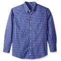 OAKKEEYS Men's Button Down Long Sleeve Stretch Performance Gingham Shirt 