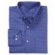 OAKKEEYS Men's Button Down Long Sleeve Stretch Performance Gingham Shirt 